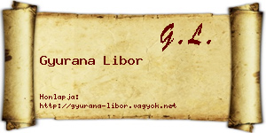 Gyurana Libor névjegykártya